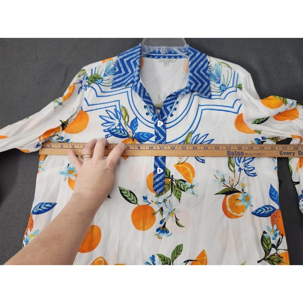 NWT John Mark Women PM Tunic Top Boho Art To Wear Colorful Festival Resort Beach - Picture 4 of 10